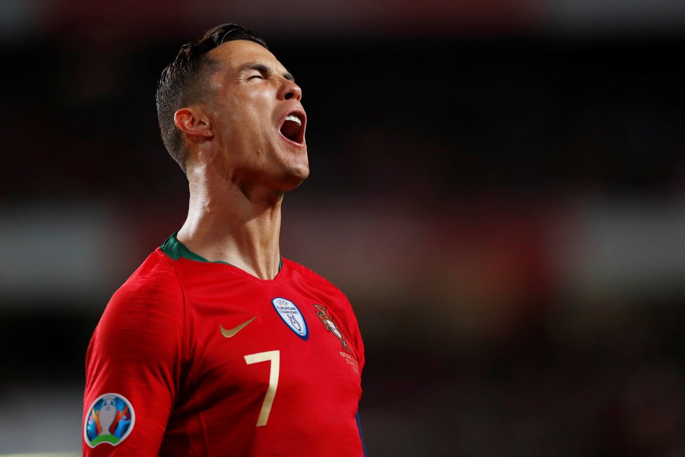 Portugal's Cristiano Ronaldo reacts during the Euro 2020 Group B qualifier against Ukraine at Estadio da Luz, Lisbon March 22, 2019. u00e2u20acu201d Reuters pic