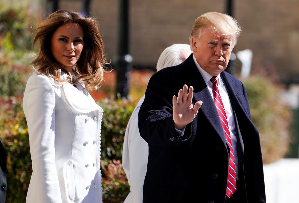 US President Donald Trump and First Lady Melania Trump depart from St John's Episcopal Church in Washington March 17, 2019. u00e2u20acu201d Reuters pic