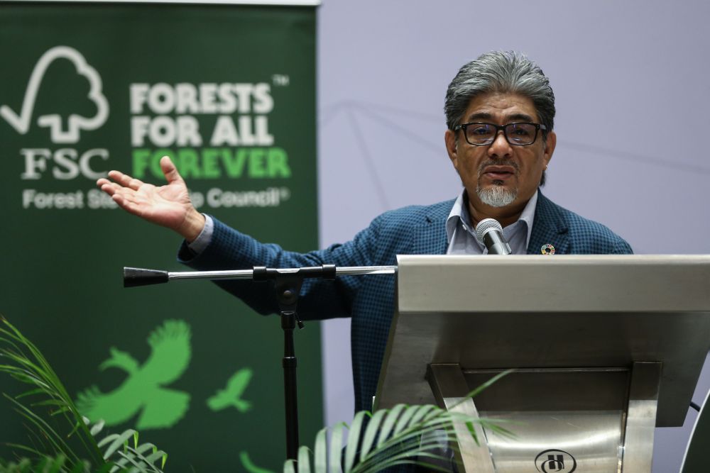 FSC International director Anthony Sebastian delivers a speech in Kuala Lumpur March 4, 2019. u00e2u20acu201d Picture by Ahmad Zamzahuri