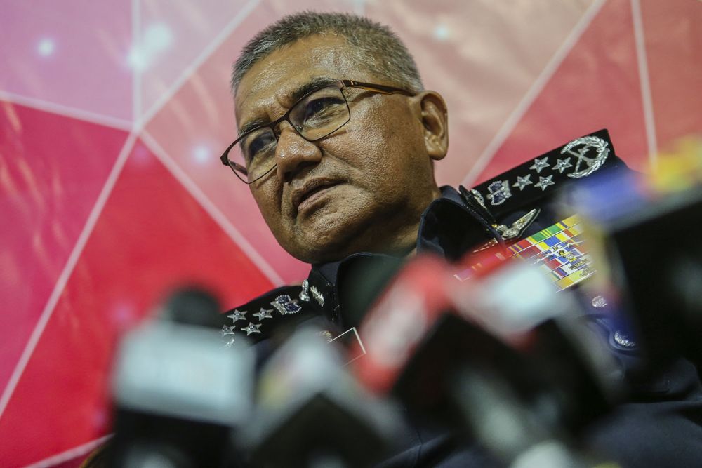 IGP Tan Sri Mohamad Fuzi Harun speaks during a press conference in Bukit Aman March 6, 2019. u00e2u20acu2022 Picture by Hari Anggara