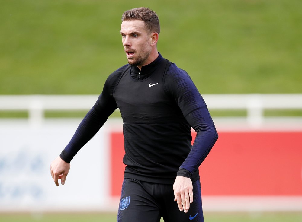 England's Jordan Henderson during training at St George's Park, Burton upon Trent, Britain March 19, 2019. u00e2u20acu201d Reuters pic