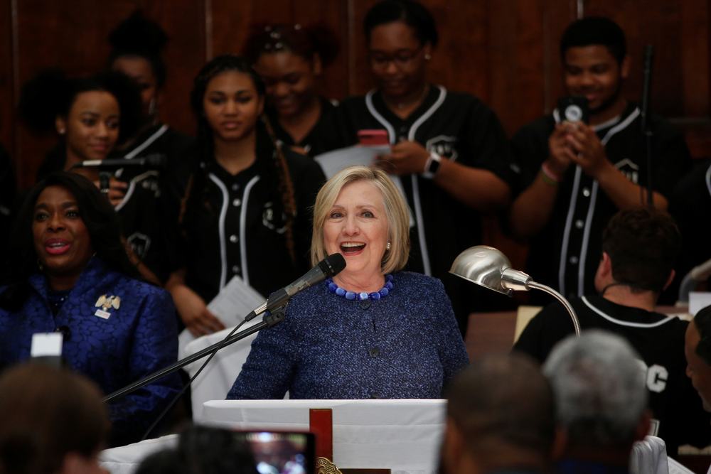 Former Secretary of State Hillary Rodham Clinton speaks during the Bloody Sunday commemorative service at Brown Chapel AME Church in Selma, Alabama March 3, 2019. u00e2u20acu201d Reuters pic