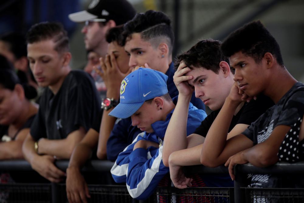 Students pay homage to victims of the shooting at Raul Brasil School in Suzano, Brazil March 14, 2019. u00e2u20acu201d Reuters pic