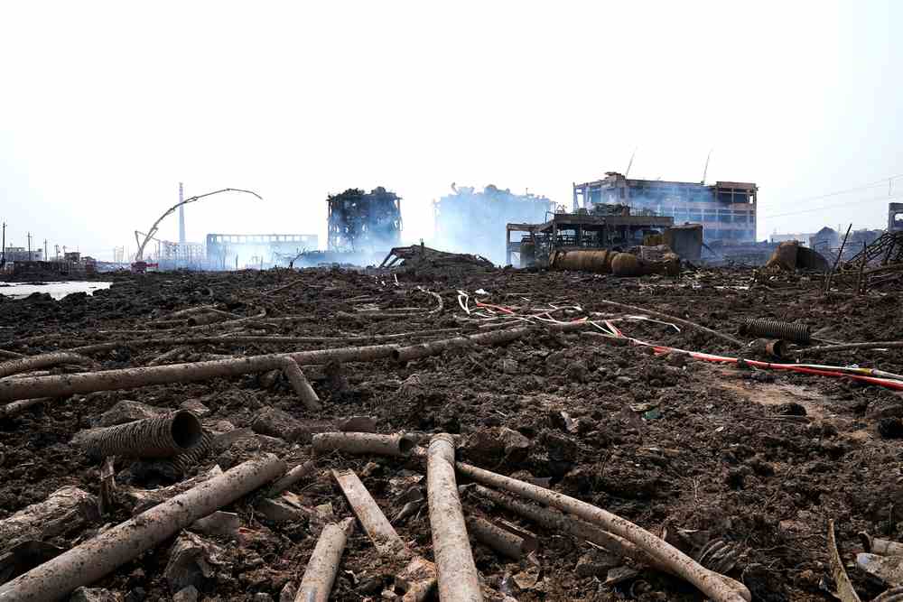 Damaged buildings are seen after an explosion at a pesticide plant owned by Tianjiayi Chemical, in Xiangshui county, Yancheng, Jiangsu province March 23, 2019. u00e2u20acu201d Reuters pic