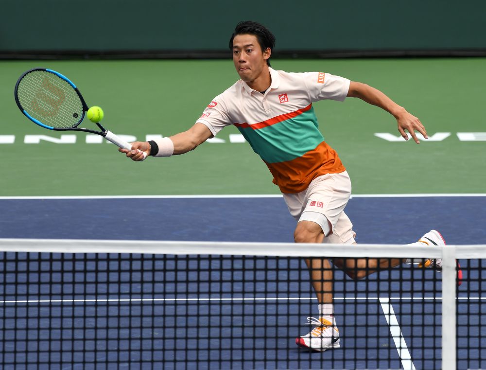Kei Nishikori during his second round match against Adrian Mannarino in the BNP Paribas Open at the Indian Wells Tennis Garden. u00e2u20acu201d Reuters pic