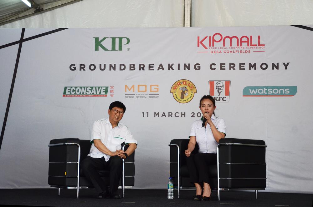 KIP Group managing director Datuk Chew Lak Seong (left) and chief executive officer Valerie Ong at the mall’s ground-breaking ceremony. — Picture courtesy of KIP Group