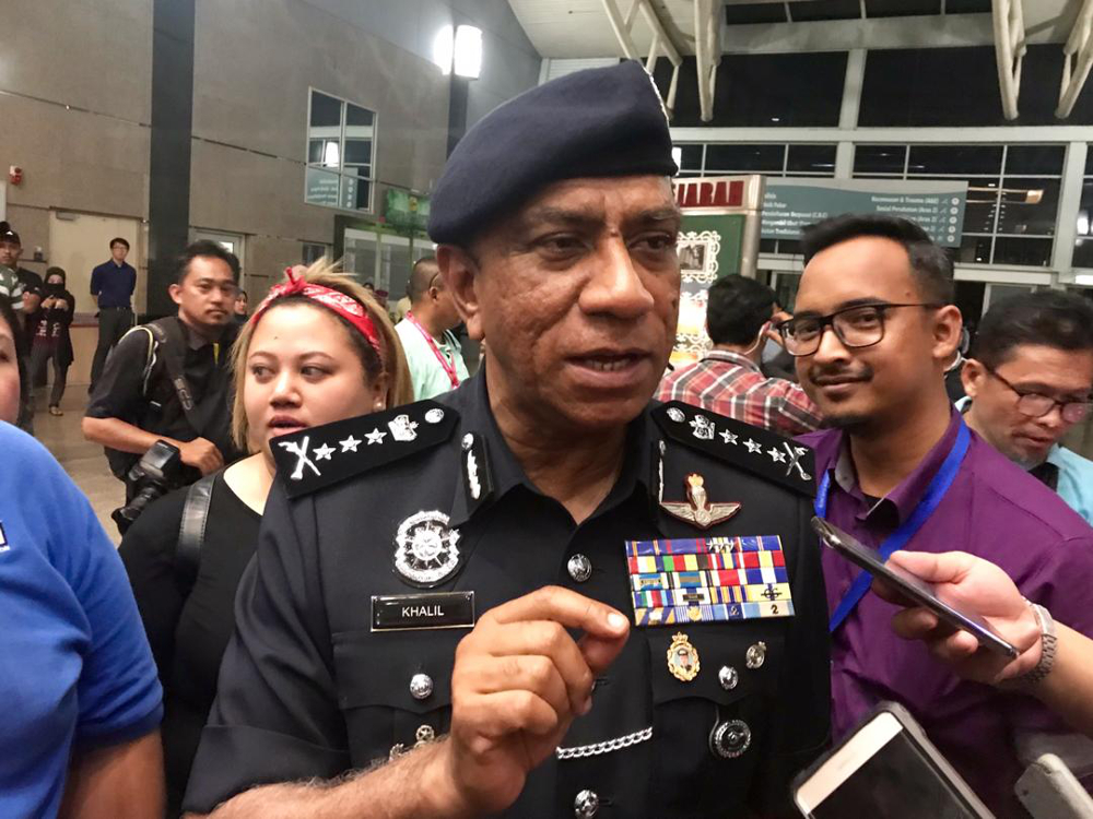 Johor police chief Datuk Mohd Khalil Kader Mohd said a 30-year-old Singaporean company director is among several individuals wanted to assist police in their ongoing probe. u00e2u20acu201d Picture by Ben Tan