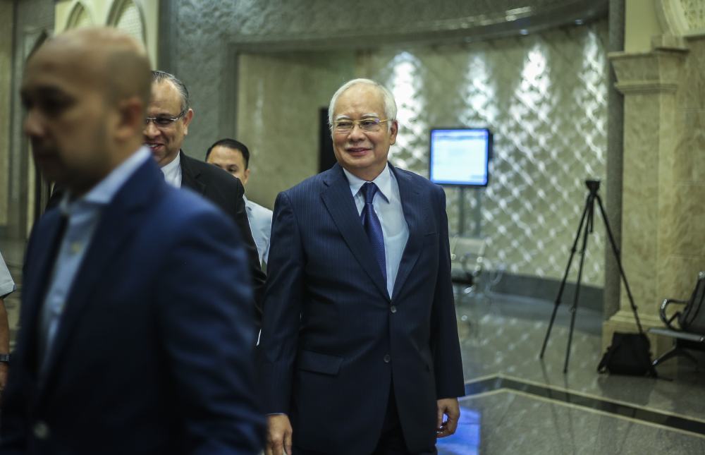 Datuk Seri Najib Razak arrives at the Palace of Justice in Putrajaya March 18, 2019.  u00e2u20acu2022 Picture by Firdaus Latif
