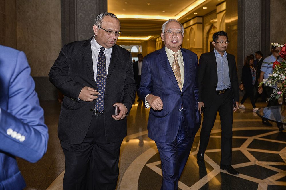 Datuk Seri Najib Razak is pictured leaving the Putrajaya High Court March 21, 2019. u00e2u20acu201d Picture by Miera Zulyana