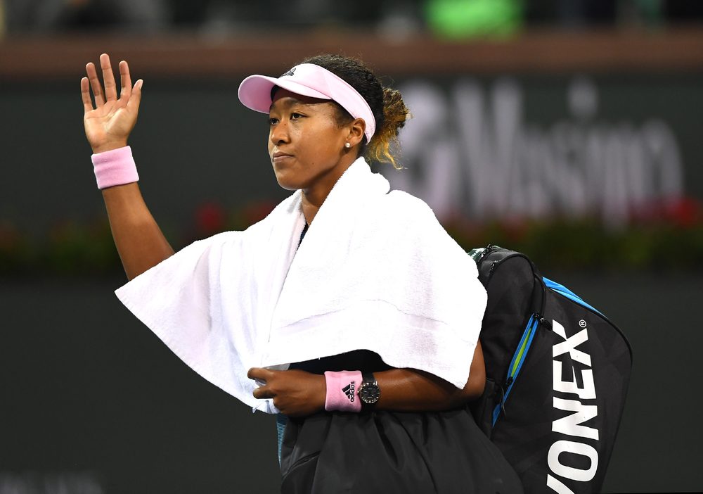 Naomi Osaka waves to fans during the BNP Paribas Open at the Indian Wells Tennis Garden March 12, 2019. u00e2u20acu201d USA TODAY Sports/Reuters pic 