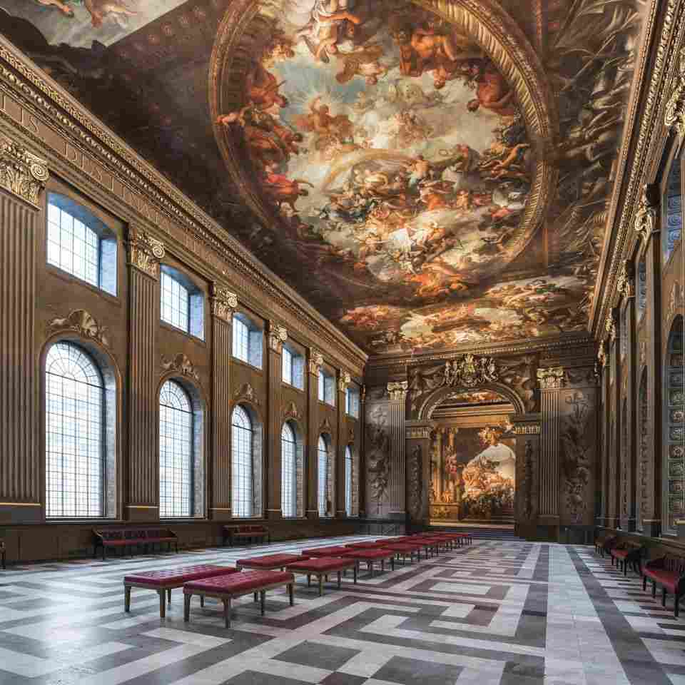 Day beds will be offered to visitors to admire the newly-renovated Painted Hall at the Old Royal Naval College in Greenwich. u00e2u20acu201d Image courtesy of the Old Royal Naval College Greenwich via AFP