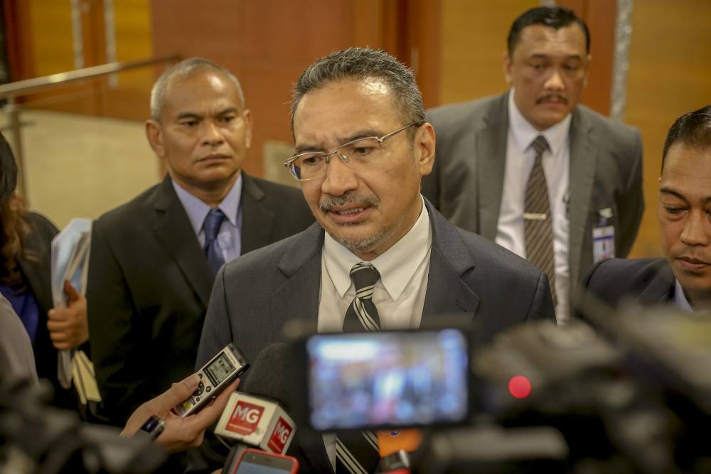 Sembrong MP Datuk Seri Hishammuddin Hussein speaks during a press conference at Parliament in Kuala Lumpur March 12, 2019. u00e2u20acu2022 Picture by Firdaus Latif