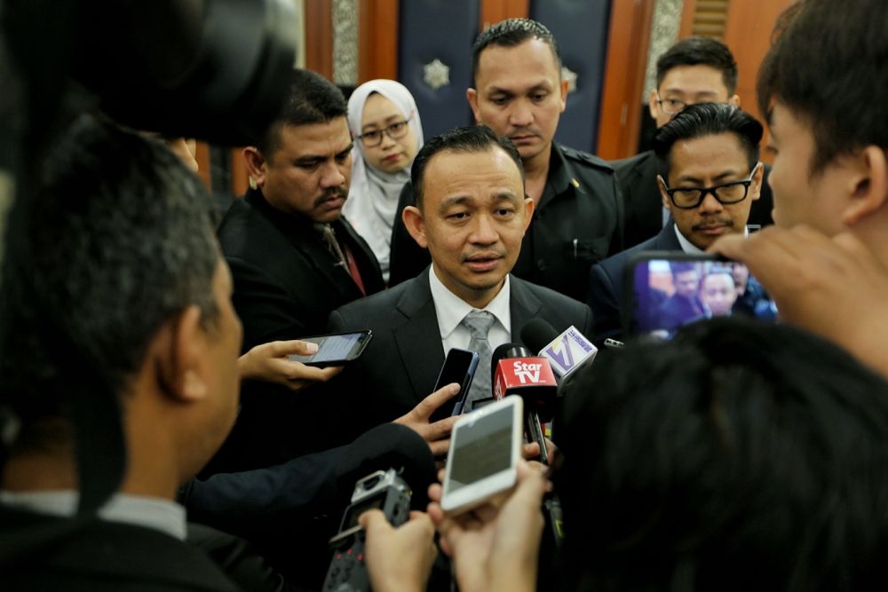 Education Minister Maszlee Malik speaks to reporters at the Parliament lobby in Kuala Lumpur March 14, 2019. u00e2u20acu201d Picture by Ahmad Zamzahuri
