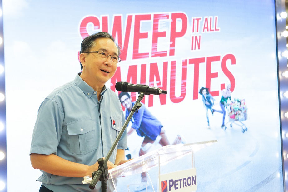 Petron Malaysia head of retail and commercial business Choong Kum Choy says the Hypermarket Sweep challenge was one of many programmes that reward Petron’s faithful customers. — Petron Malaysia pic 