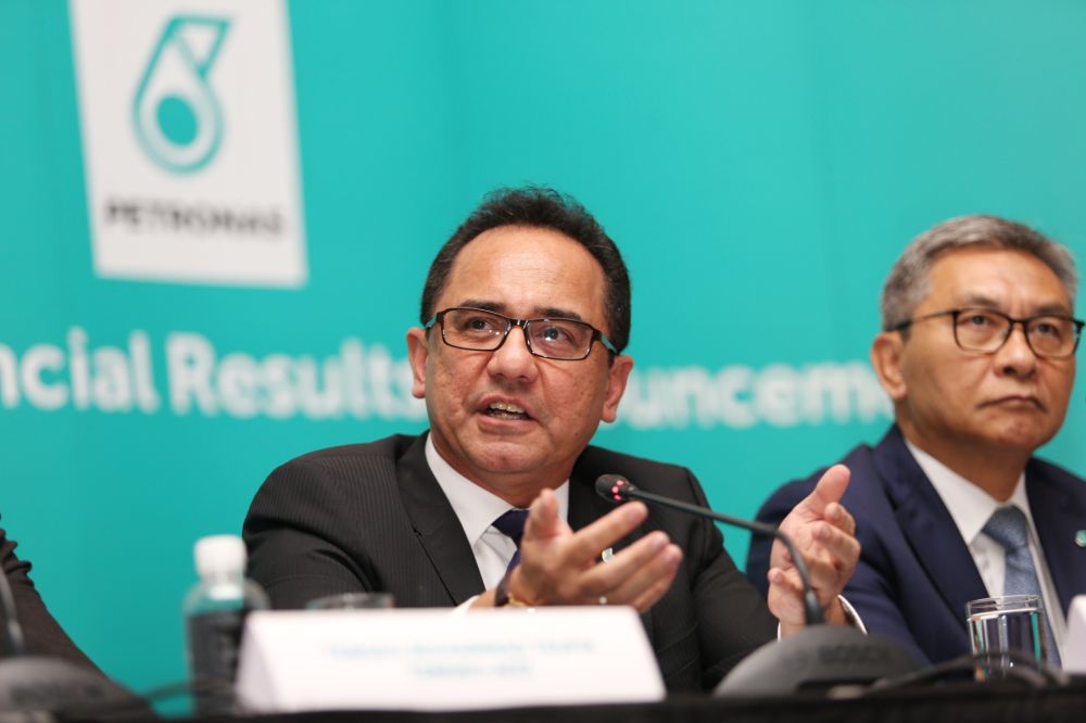 Petroliam Nasional Bhd (Petronas) president and chief executive officer Tan Sri Wan Zulkiflee Wan Ariffin speaks during a press conference in Kuala Lumpur March 8, 2019. u00e2u20acu2022 Picture by Choo Choy May
