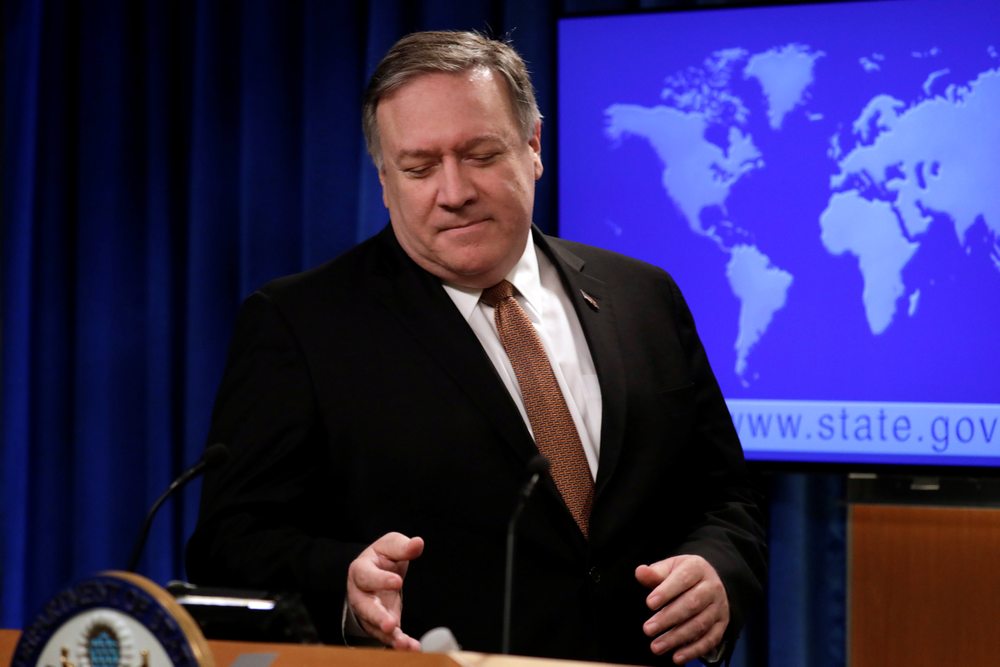 US Secretary of State Mike Pompeo arrives at his news conference at the State Department in Washington March 15, 2019. u00e2u20acu201d Reuters pic