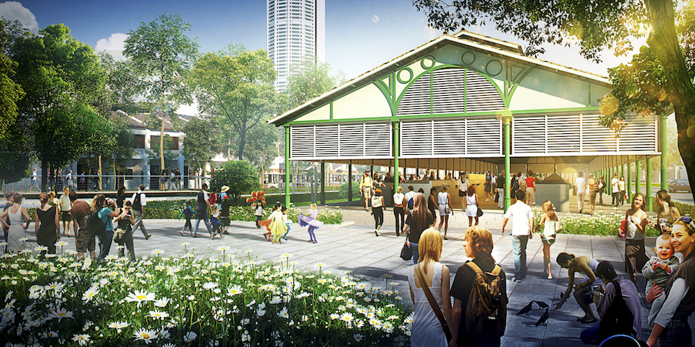 Once the whole project is completed, the market hall will be used as an event space. — Artist’s impression courtesy of BYG Architecture