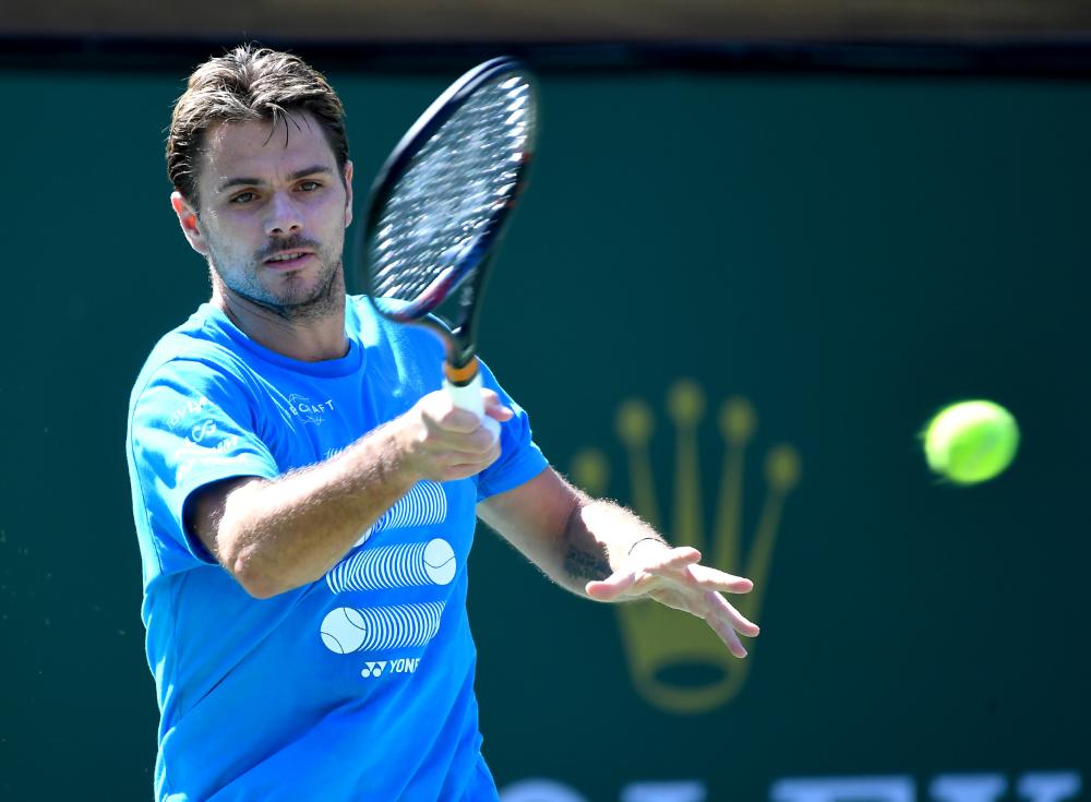 Stan Wawrinka beat British qualifier Dan Evans 6-7(4) 6-3 6-3 at the BNP Paribas Open yesterday. u00e2u20acu2022 Reuters pic