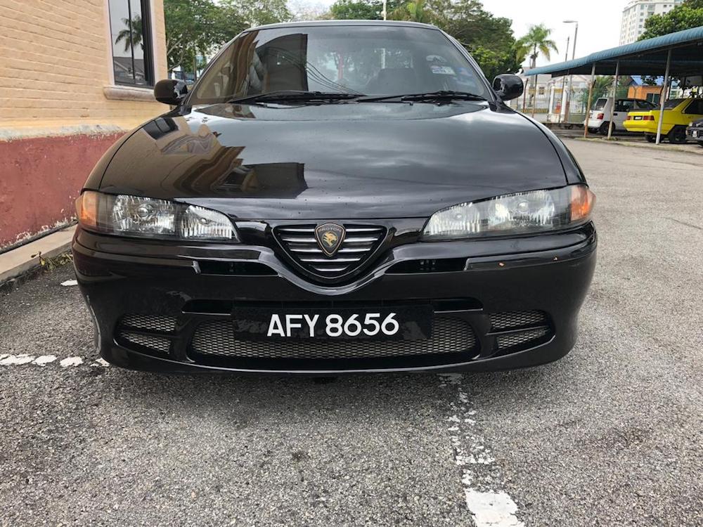 The Proton Perdana that was stolen yesterday. — Picture courtesy of A. Sivasubramaniam