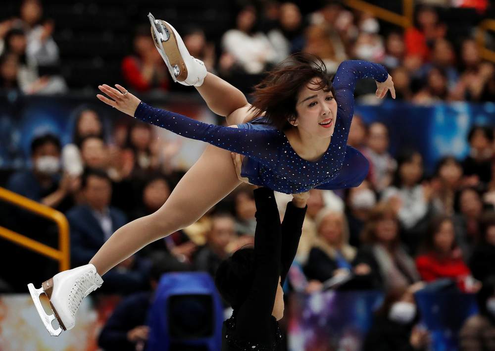 China's Sui Wenjing and Han Cong in action during the pairs free skating event at the ISU World Championships in Saitama, Japan March 21, 2019. u00e2u20acu201d Reuters pic