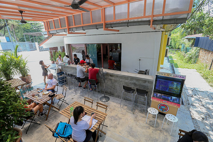 Chill out at The Puntry where fun things happen like ice cream, waffles and even arcade games!
