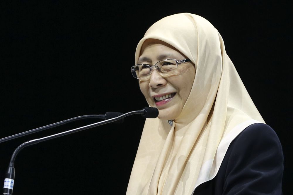 Datuk Seri Dr Wan Azizah Wan Ismail speaks during the official launch of Yayasan Petronas in Kuala Lumpur March 1, 2019. u00e2u20acu2022 Picture by Yusof Mat Isa