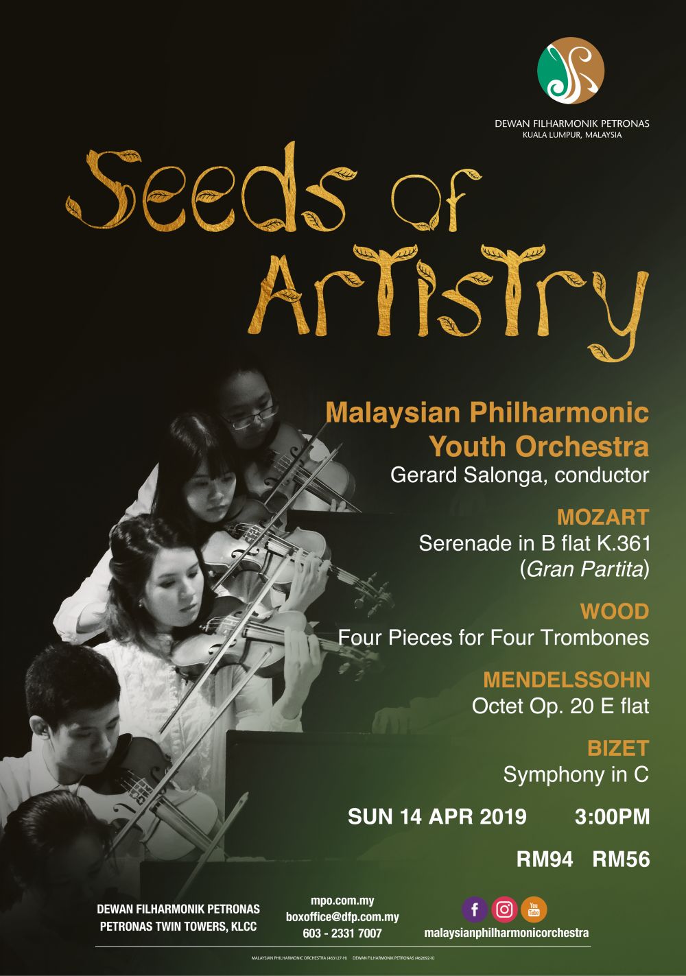 Manila-born conductor Gerard Salonga is set to lead u00e2u20acu02dcSeeds of Artistryu00e2u20acu2122 concert at Dewan Filharmonik Petronas this Sunday. u00e2u20acu201d Picture courtesy of Malaysian Philharmonic Orchestra