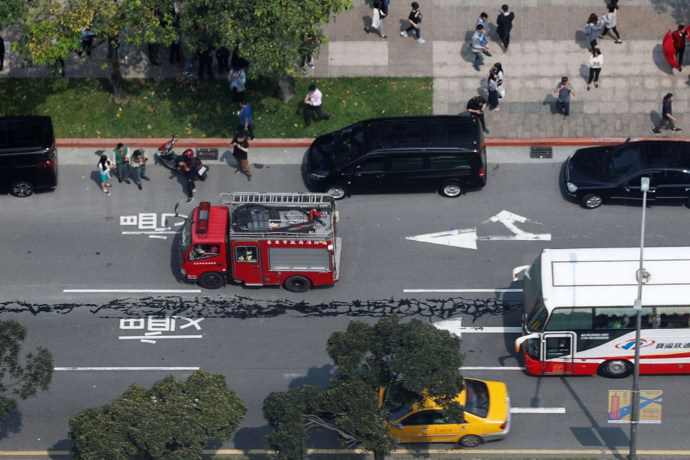 A major road in the centre of Taipei is seen damaged after an earthquake in Taipei, Taiwan April 18, 2019. u00e2u20acu201d Reuters pic