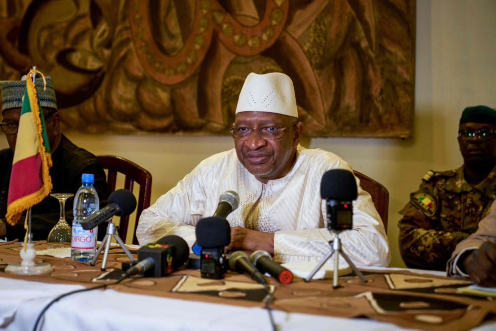 Malian Prime Minister Soumeylou Boubeye Maiga addresses the press during a conference in Mopti October 13, 2018. u00e2u20acu201d AFP pic