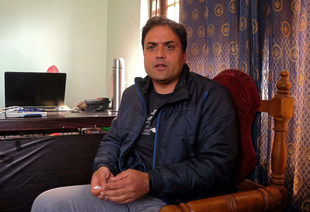 Asif Qureshi, a Kashmiri journalist, speaks during an interview with Reuters in Srinagar March 23, 2019. u00e2u20acu201d Reuters pic