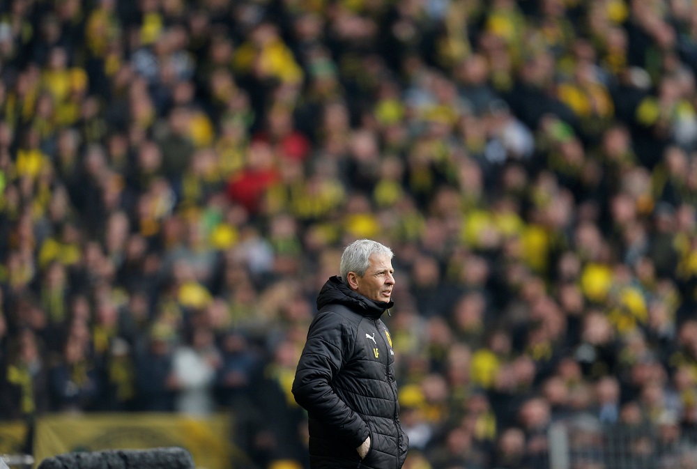 Borussia Dortmund coach Lucien Favre during the match against FSV Mainz 05 at Signal Iduna Park in Dortmund April 13, 2019. u00e2u20acu201d Reuters pic