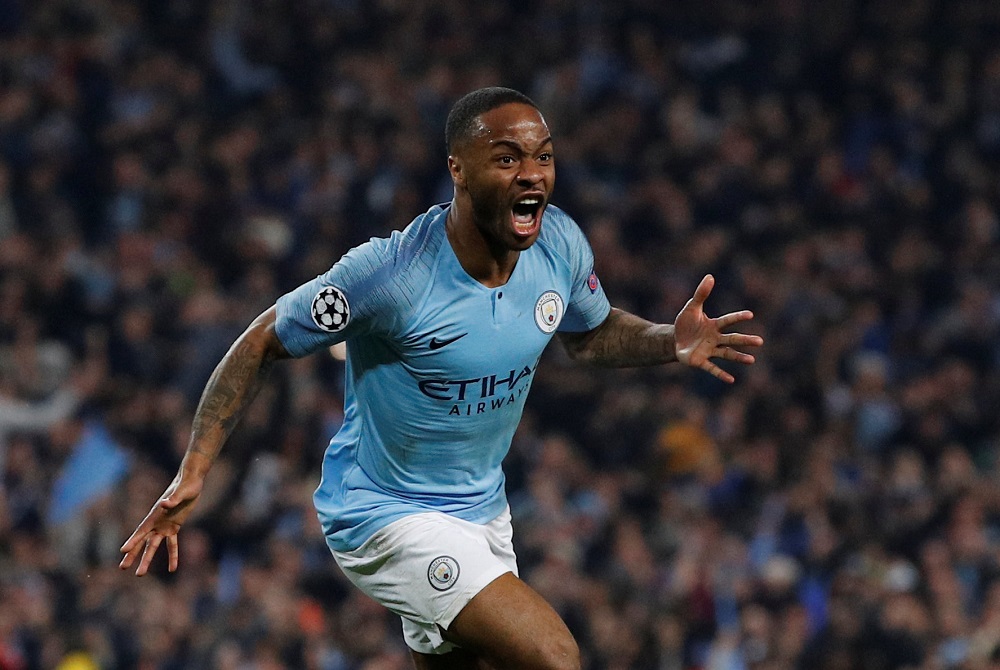 Manchester Cityu00e2u20acu2122s Raheem Sterling celebrates a goal that is later disallowed at the Etihad Stadium in Manchester April 17, 2019. u00e2u20acu201d Reuters pic