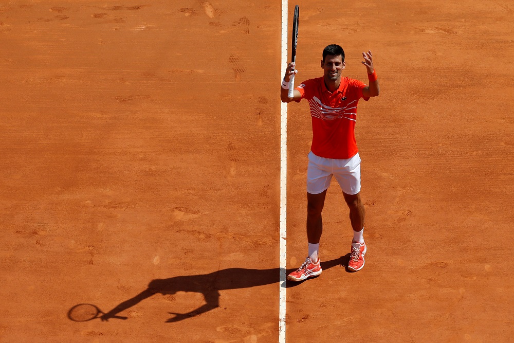 Novak Djokovic celebrates winning his third round match against Taylor Fritz at the Roquebrune-Cap-Martin in Monte Carlo April 18, 2019. u00e2u20acu201d Reuters pic