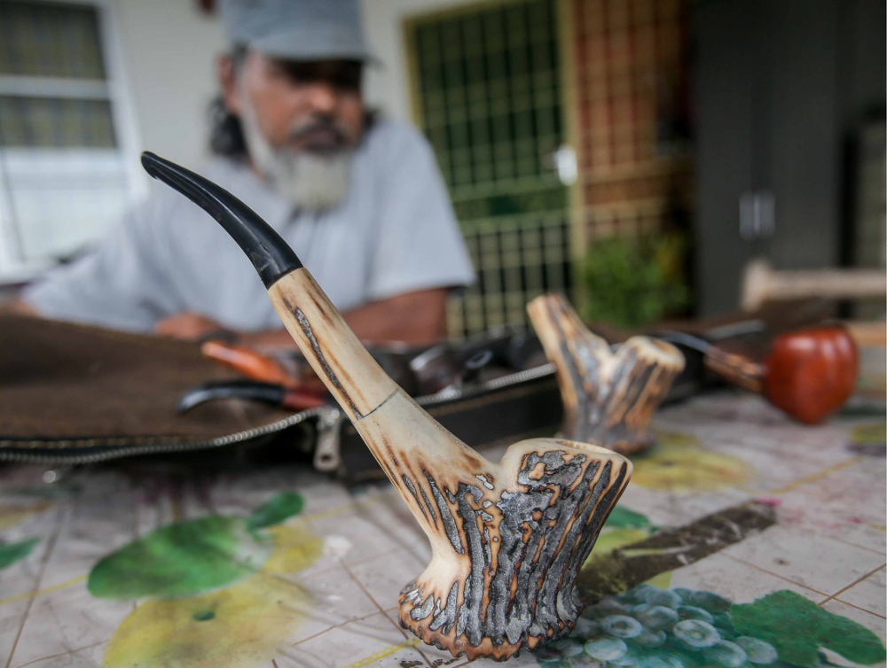 One of the pipes made by Zulkarnain Saidin April 1, 2019.
