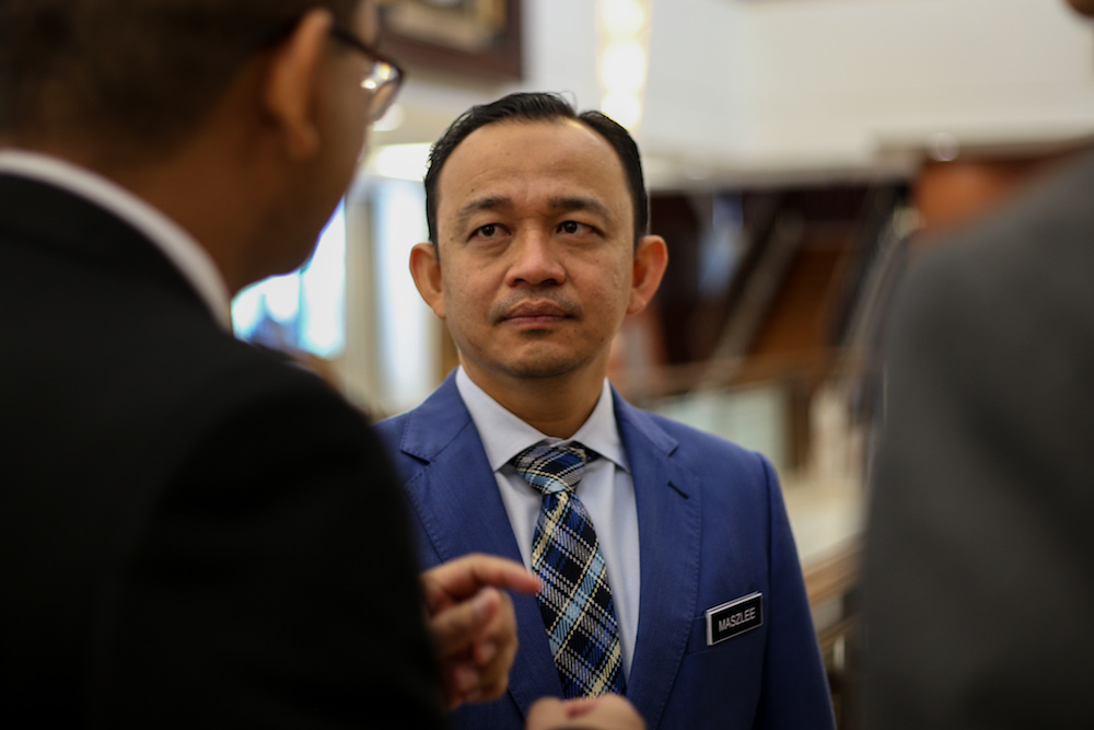 Maszlee Malik arrives in Parliament in Kuala Lumpur April 2, 2019. u00e2u20acu201d Picture by Ahmad Zamzahuri