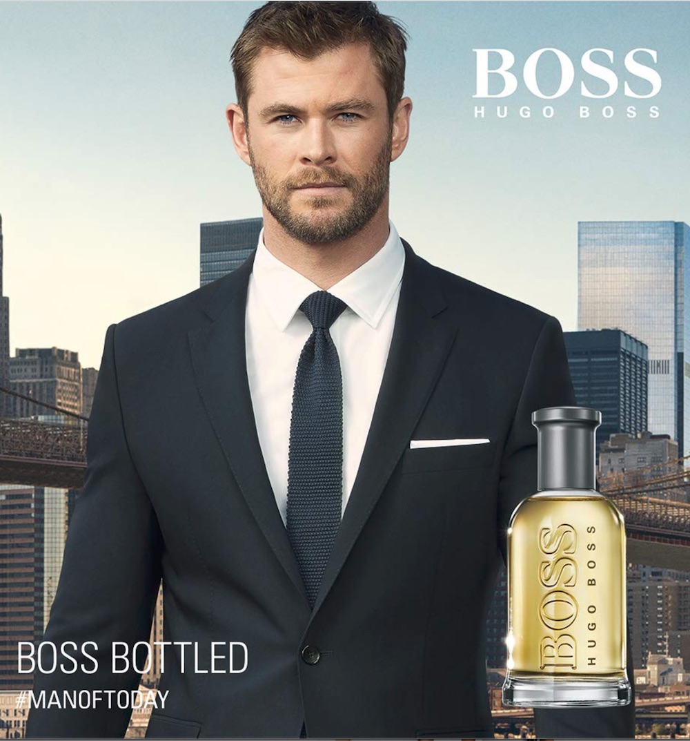 Chris Hemsworth will be the face of the modern manu00e2u20acu2122s newest olfactory signature, Boss Bottled Infinite. u00e2u20acu201d Picture courtesy of Hugo Boss