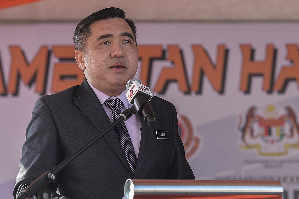 Transport Minister Anthony Loke speaks during the Road Transport Departmentu00e2u20acu2122s (JPJ) 73rd anniversary celebrations in Kuala Lumpur April 15, 2019. u00e2u20acu201d Picture by Miera Zulyana