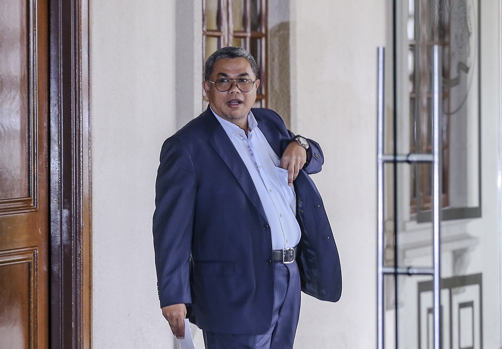 Johor Baru Umno division secretary Datuk Abu Talib Alias at the Kuala Lumpur High Court Complex April 22, 2019. u00e2u20acu201d Picture by Firdaus Latif