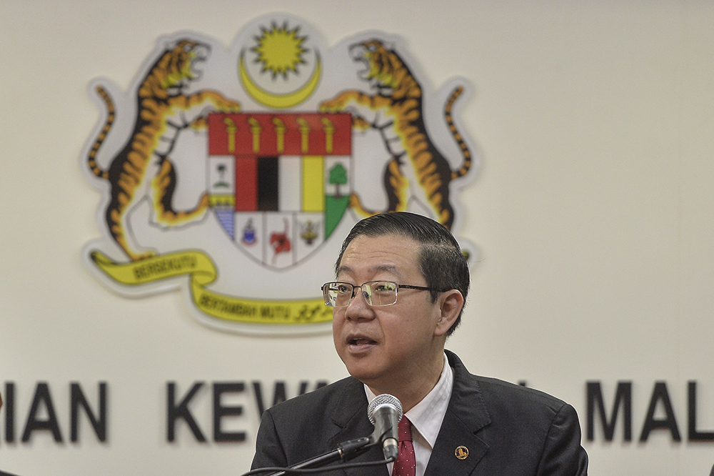Lim Guan Eng addresses a press conference in Putrajaya April 23, 2019. u00e2u20acu201d Picture by Miera Zulyana