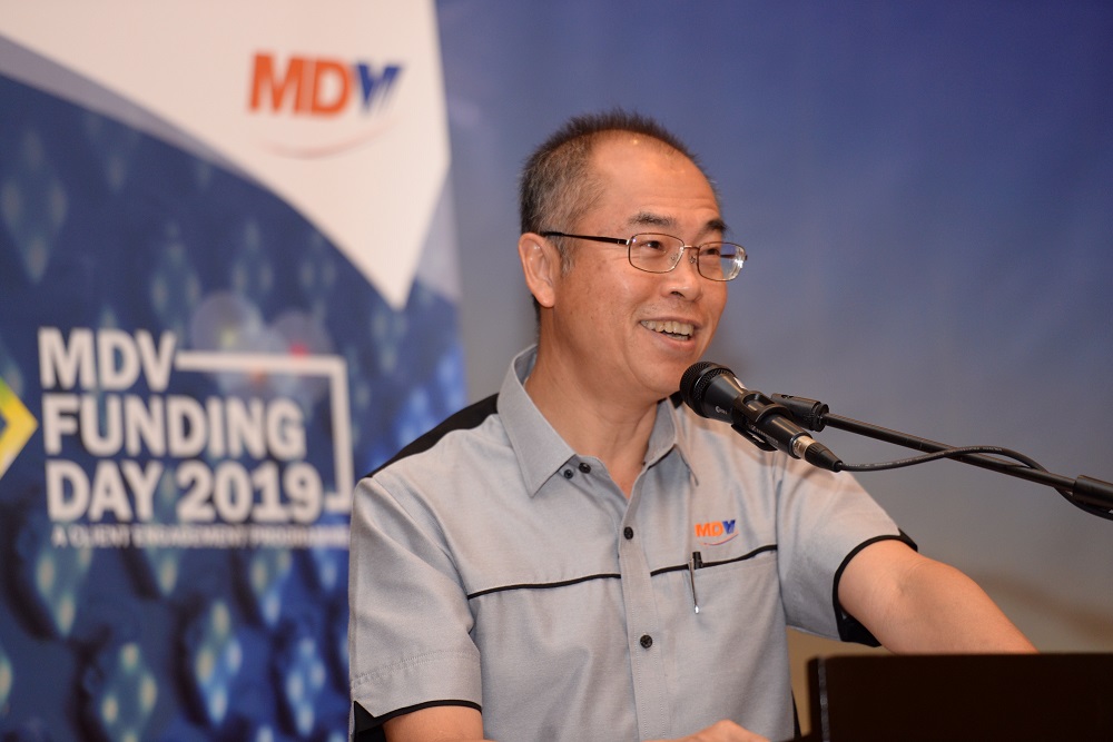 MDV chairman Datuk Seri Lee Kah Choon speaks at a MDV client engagement programme in Seberang Jaya April 24, 2019. u00e2u20acu201d Picture by Steven KE Ooi