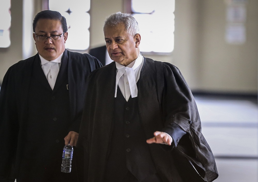 Attorney General Tommy Thomas is pictured at the Kuala Lumpur High Court Complex April 25, 2019. u00e2u20acu201d Picture by Firdaus Latif