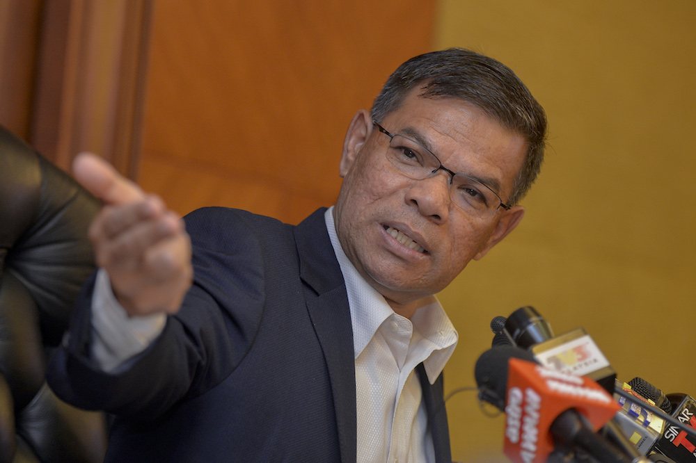 Domestic Trade and Consumer Affairs Minister, Datuk Saifuddin Nasution Ismail, speaks during a media interview in Putrajaya April 25, 2019. u00e2u20acu201d Picture by Mukhriz Hazim