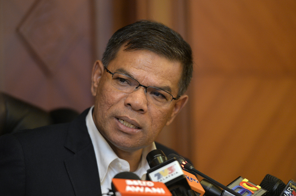 Domestic Trade and Consumer Affairs Minister, Datuk Saifuddin Nasution Ismail, speaks during a media interview in Putrajaya April 25, 2019. u00e2u20acu201d Picture by Mukhriz Hazim