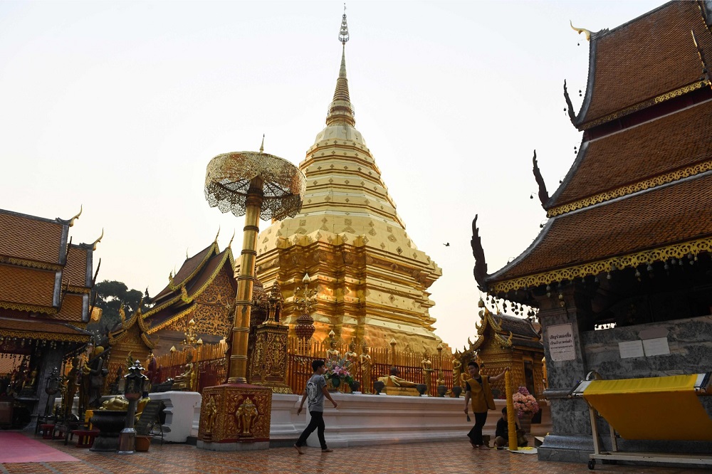 Devotees prepare large candles at Doi Suthep Buddhist temple in the northern Thai province of Chiang Mai April 3, 2019. u00e2u20acu201d AFP pic