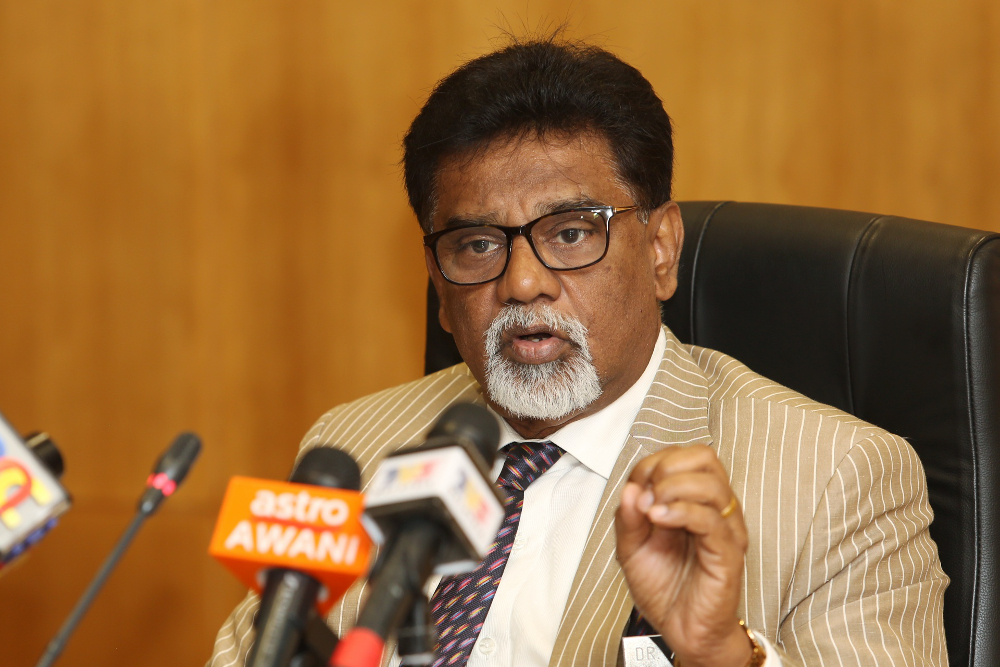 Minister of Water, Land and Natural Resources Xavier Jayakumar speaks to Malay Mail during an interview at Wisma Sumber Asli April 29, 2019. u00e2u20acu201d Picture by Choo Choy May