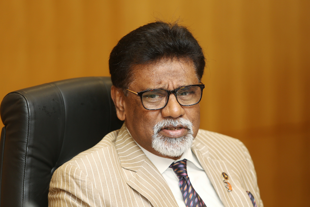Minister of Water, Land and Natural Resources Xavier Jayakumar speaks to Malay Mail during an interview at Wisma Sumber Asli April 29, 2019. u00e2u20acu201d Picture by Choo Choy May