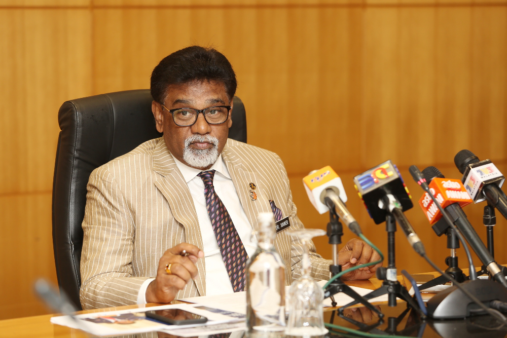 Minister of Water, Land and Natural Resources Xavier Jayakumar speaks to Malay Mail during an interview at Wisma Sumber Asli April 29, 2019. u00e2u20acu201d Picture by Choo Choy May