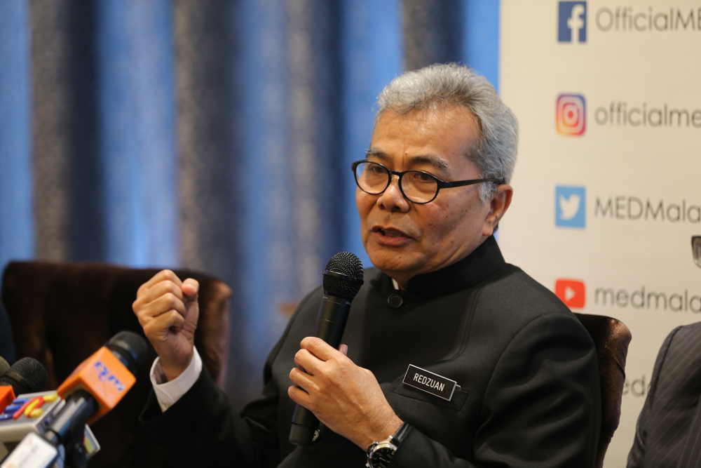 Entreprenur Development minister Mohd Redzuan Yusof speaks during an interview in Kuala Lumpur April 30, 2019. u00e2u20acu201d Picture by Firdaus Latif
