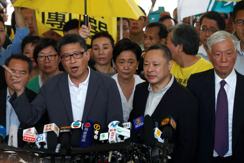 Occupy Central pro-democracy movement founders Chan Kin-man, Benny Tai and Chu Yiu-ming arrive at the court for sentencing on their involvement in the Occupy Central, in Hong Kong, China April 24, 2019. u00e2u20acu201d Reuters pic