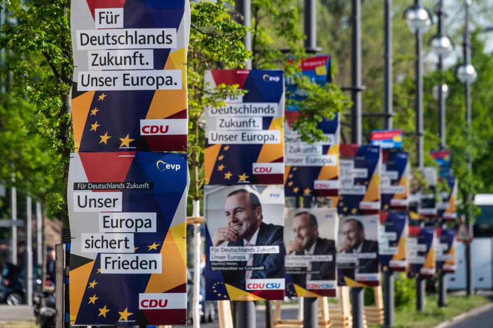 Campaign posters by the Christian Democratic Union (CDU) for the upcoming European Parliament elections hang on lamp posts in Berlin April 24, 2019. u00e2u20acu201d AFP pic